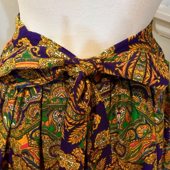 Vtg. 70 s Ellen Tracy for I Magnin 3 tier Psychedelic Gypsy Skirt - Sz. L - Picture 9 of 13